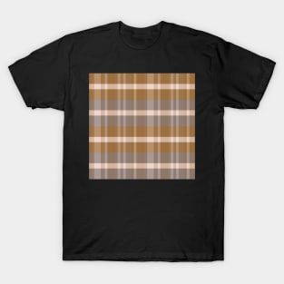 Light Academia Aesthetic Iagan 2 Hand Drawn Textured Plaid Pattern T-Shirt